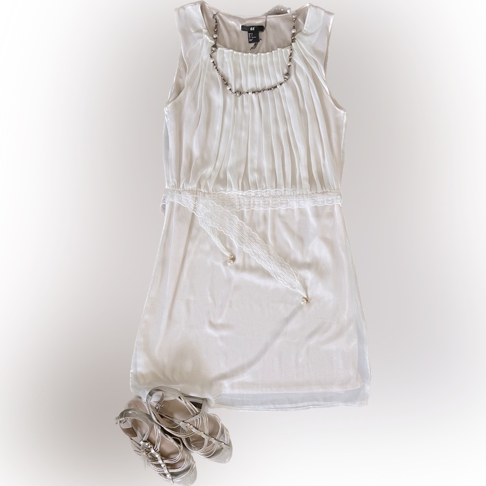 Summer short, cream dress H&M